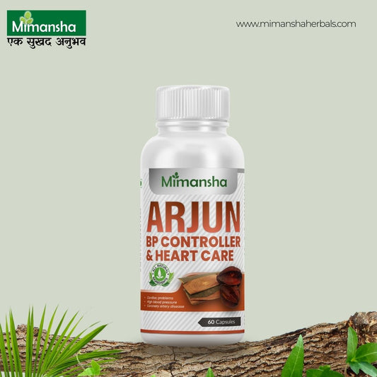Mimansha Arjun Capsules | Ayurvedic Heart Health Supplement for Blood Pressure & Cholesterol Support | 60 Veg Capsules