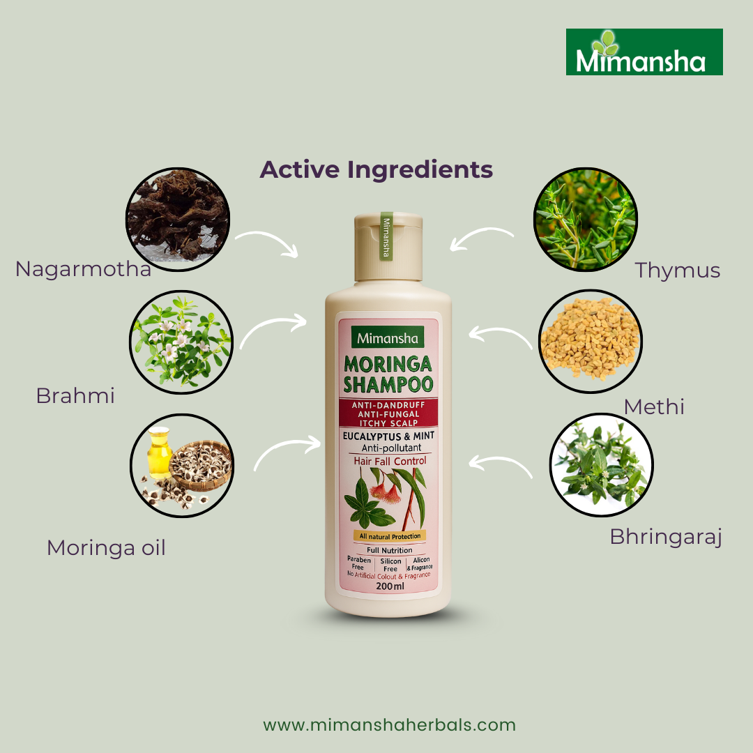 Moringa Shampoo (Eucalyptus & mint).