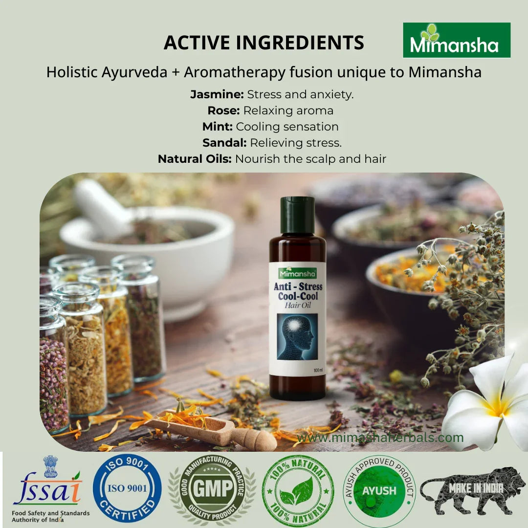 Aromatherapy Anti-Stress cool cool hair oil