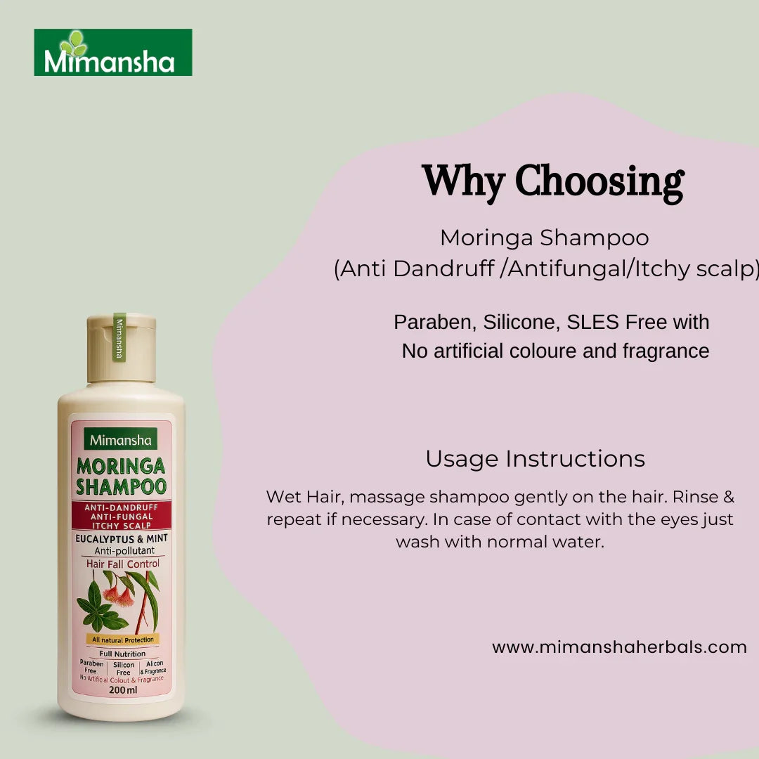 Moringa Shampoo (Eucalyptus & mint).