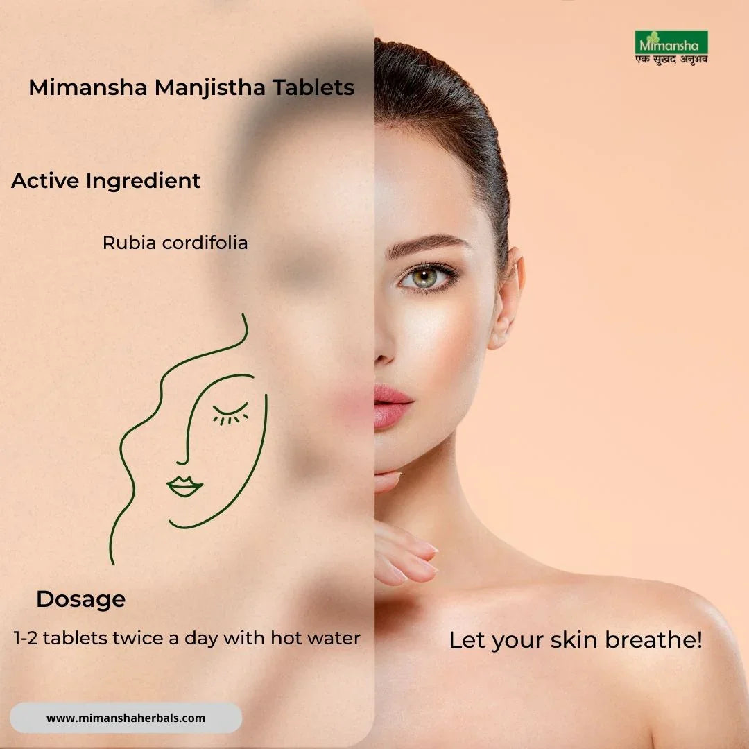 Manjistha Tablets – Ayurvedic Supplement for Acne, Pigmentation & Skin Brightening
