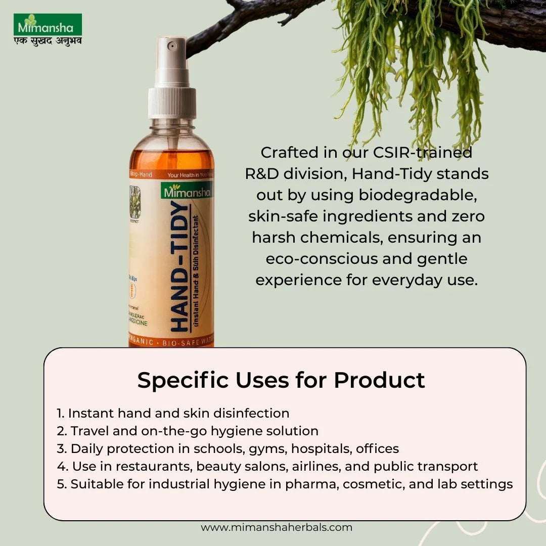 Hand-Tidy – Instant Hand & Skin Disinfectant Spray with Aromatherapy Oils