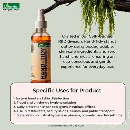 Hand-Tidy – Instant Hand & Skin Disinfectant Spray with Aromatherapy Oils