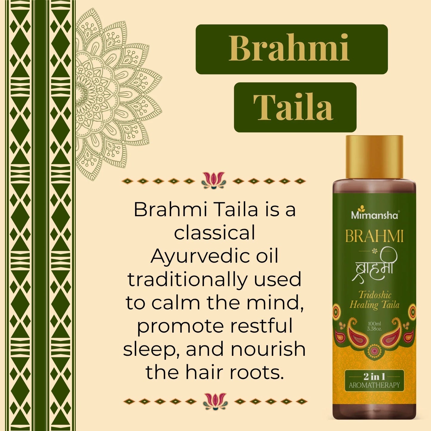 Brahmi Taila – Mind & Hair Nourishing Oil 100 ml