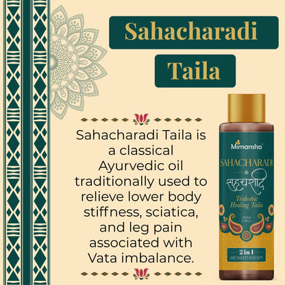 Mimansha Sahacharadi Taila – Ayurvedic Lower Limb & Sciatica Support Oil | With Sahachara, Bala & Devadaru | For Leg Pain, Stiffness & Vata Balance 100ml