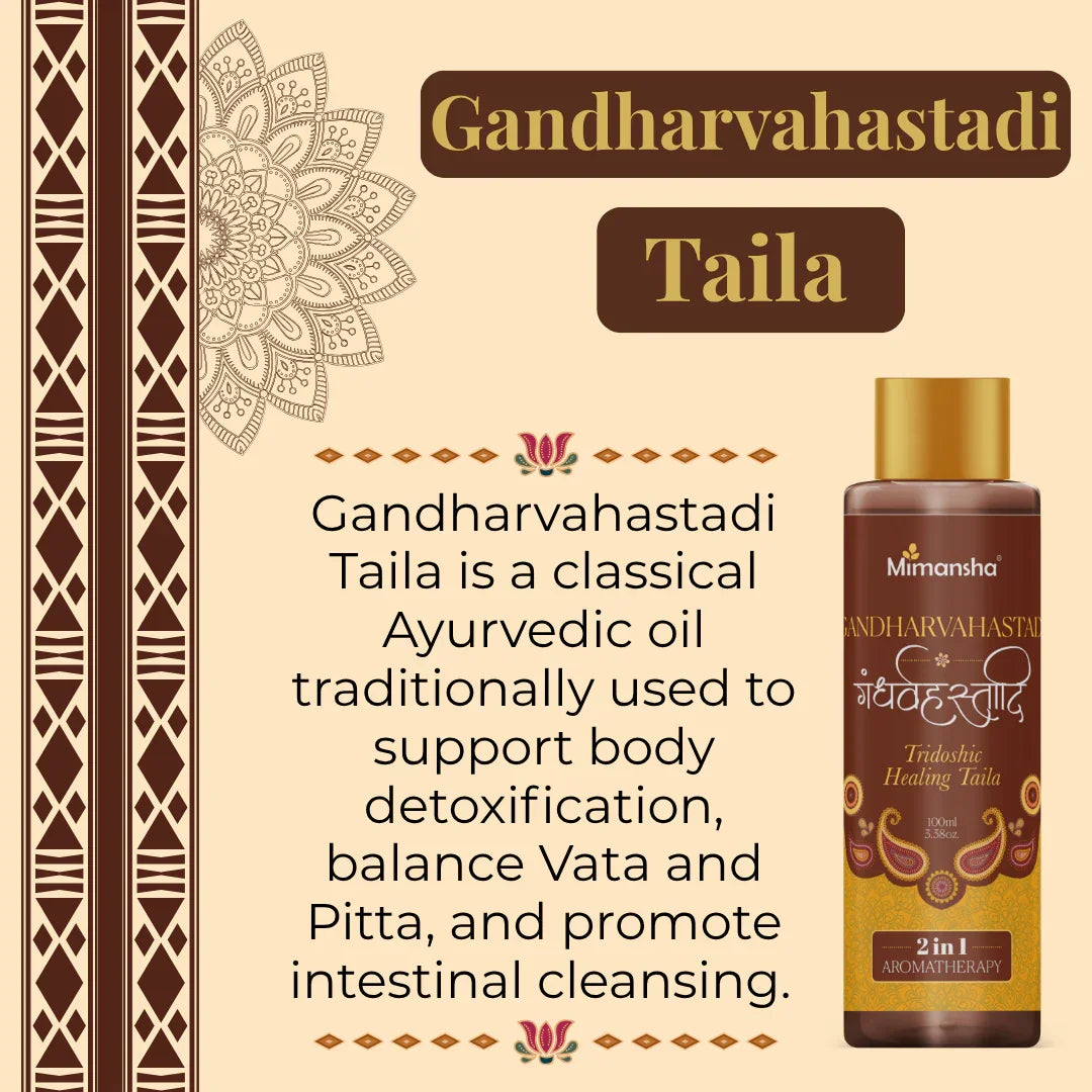 Gandharvahastadi Taila – Ayurvedic Detox & Cleansing Oil 100 ml