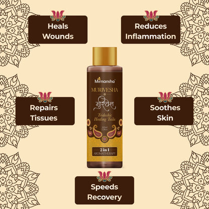 Mimansha Murivesha Tailam (Murivenna Taila) – Ayurvedic First-Aid Oil for Wounds, Burns, Sprains & Inflammation | With Aloe Vera, Karanja & Moringa | Traditional Siddha Healing Formula -100ml