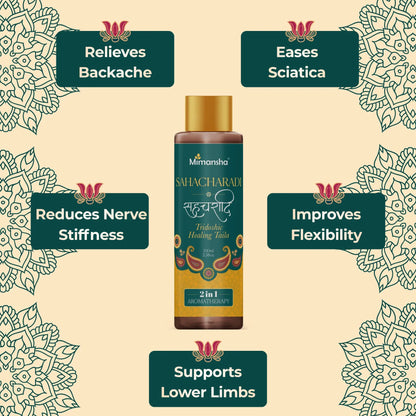 Mimansha Sahacharadi Taila – Ayurvedic Lower Limb & Sciatica Support Oil | With Sahachara, Bala & Devadaru | For Leg Pain, Stiffness & Vata Balance 100ml