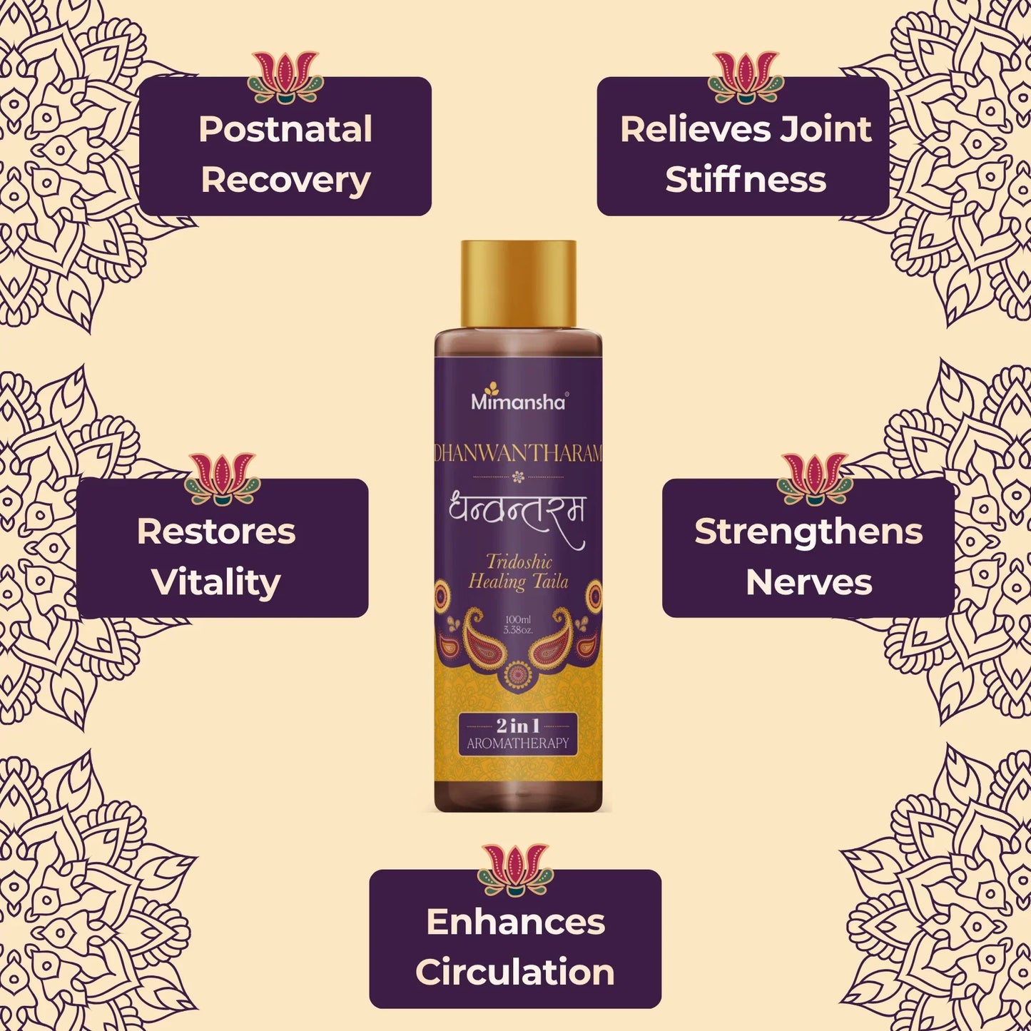 Dhanwantharam Taila – The Postnatal & Nerve Strengthening Oil 100 ml