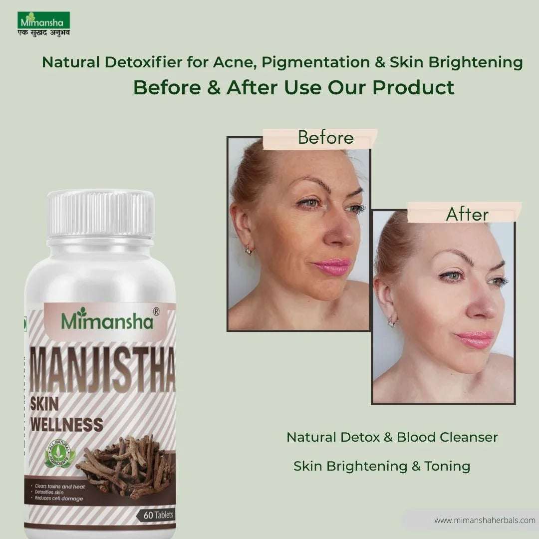 Manjistha Tablets – Ayurvedic Supplement for Acne, Pigmentation & Skin Brightening