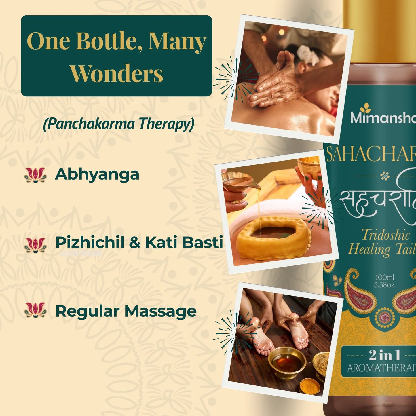 Mimansha Sahacharadi Taila – Ayurvedic Lower Limb & Sciatica Support Oil | With Sahachara, Bala & Devadaru | For Leg Pain, Stiffness & Vata Balance 100ml