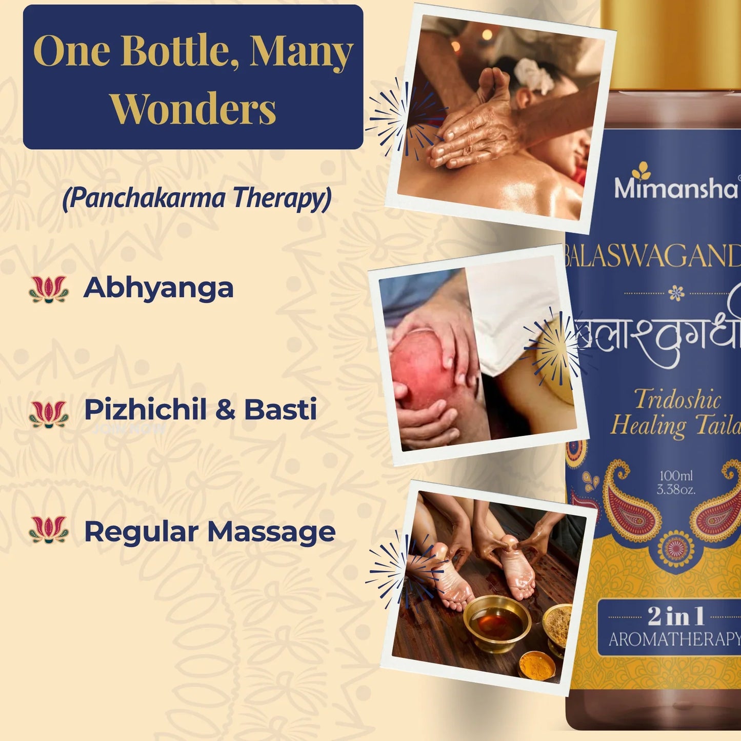 Mimansha Balaswagandhadi Taila – Ayurvedic Muscle Strength & Vitality Oil | With Bala, Ashwagandha, Shatavari & Gokshura | For Strength, Stamina & Recovery 100 ml