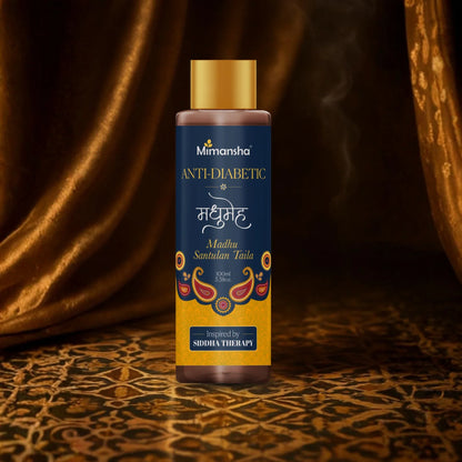 Mimansha Anti-Diabetic Massage Oil | Ayurvedic Aromatherapy Foot & Body Oil for Diabetic Wellness | 13 Essential Oils for Circulation, Nerve Comfort & Skin Protection | Inspired by Siddha Medicine 100 ml