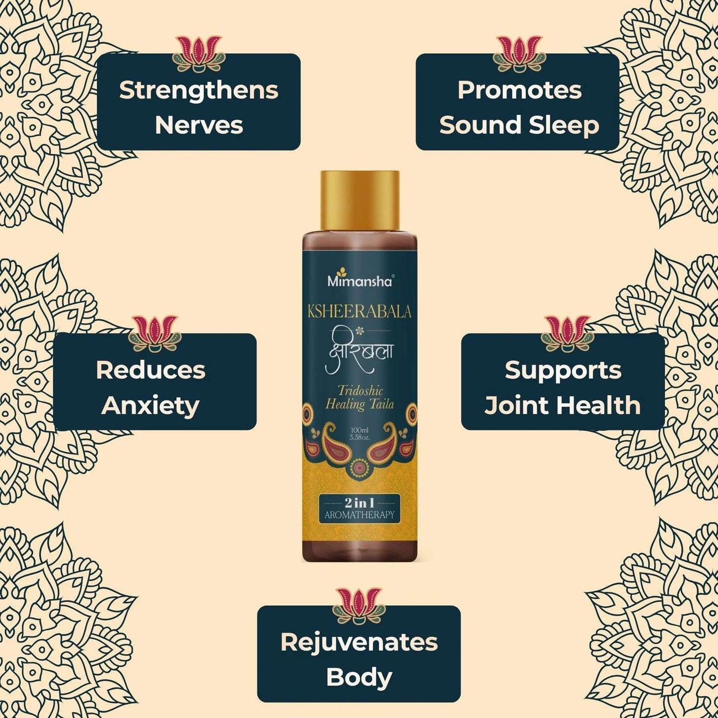 Mimansha Ksheerabala Taila (101 Times Processed) – Ayurvedic Oil for Nerve, Joint & Muscle Care (100 ml)