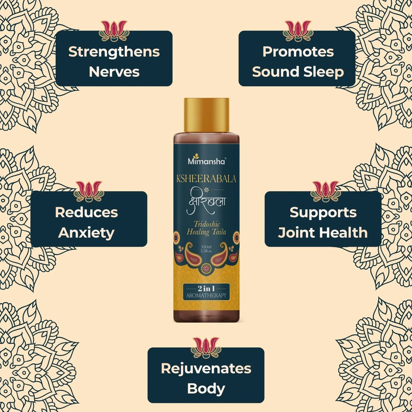 Mimansha Ksheerabala Taila (101 Times Processed) – Ayurvedic Oil for Nerve, Joint & Muscle Care (100 ml)