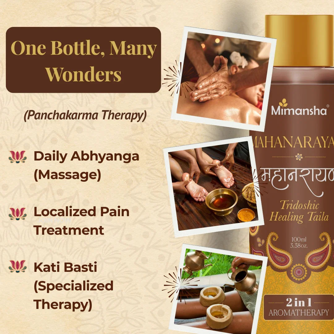 Mimansha Mahanarayana Taila – Ayurvedic Massage Oil for Joint, Muscle & Nerve Health (100 ml)