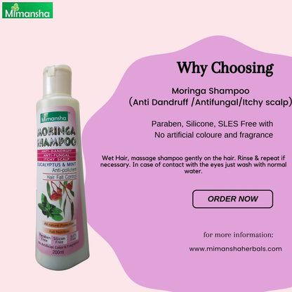 Moringa Shampoo (Eucalyptus & mint).