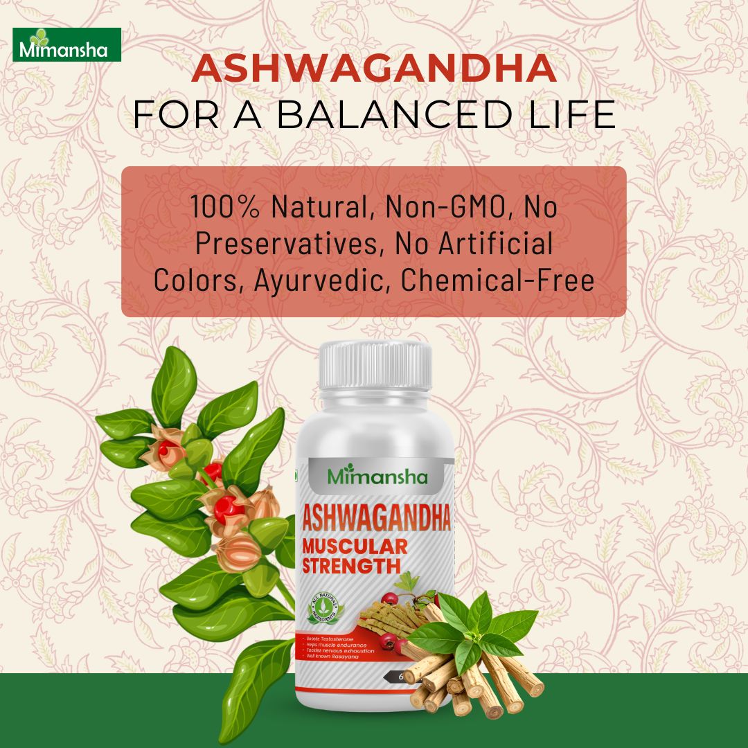 Mimansha Ashwagandha Capsules – Stress Relief & Vitality Support