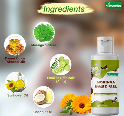 Moringa Baby Oil Nutrition-Fairness-Antiseptic