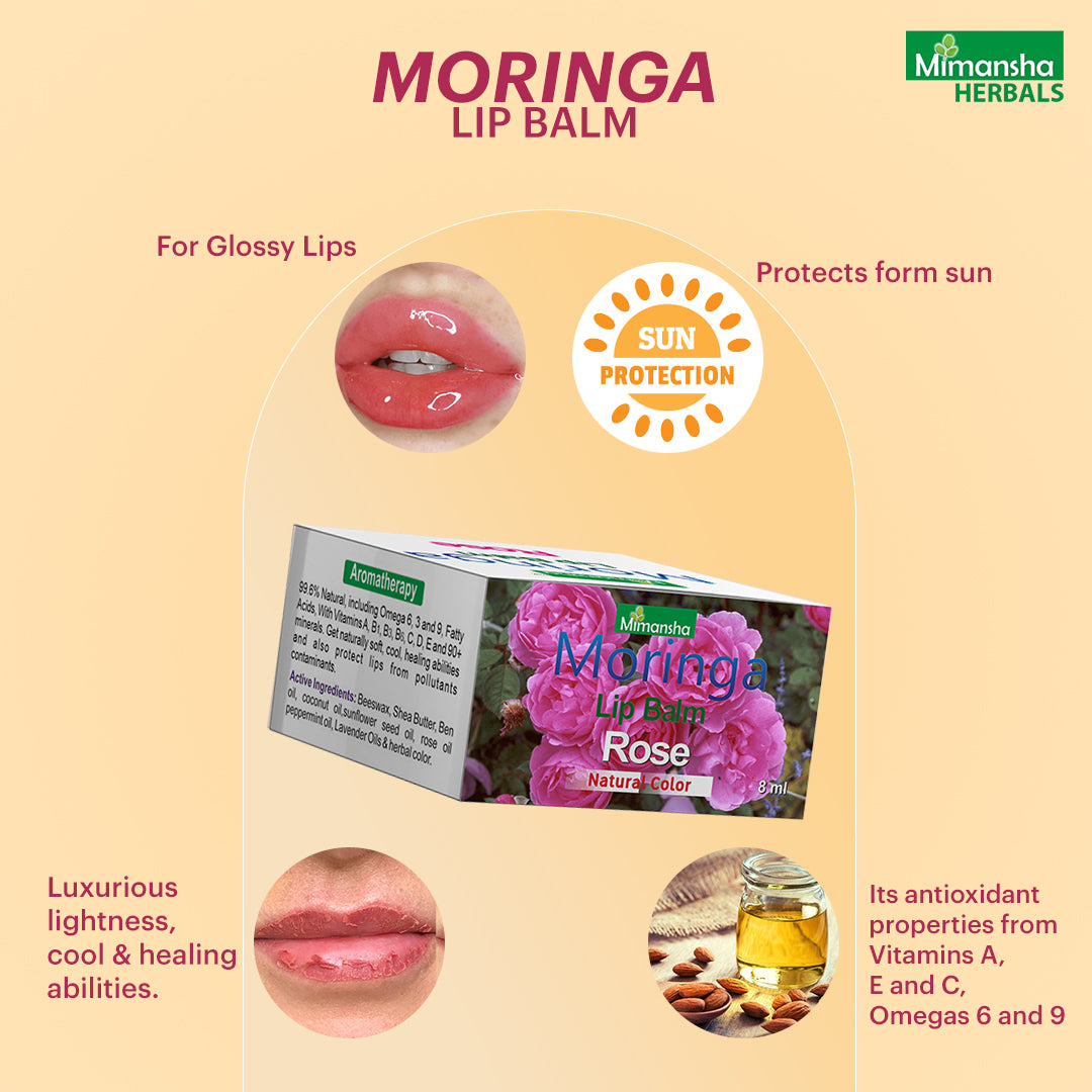 Moringa Lip balm (Rose)